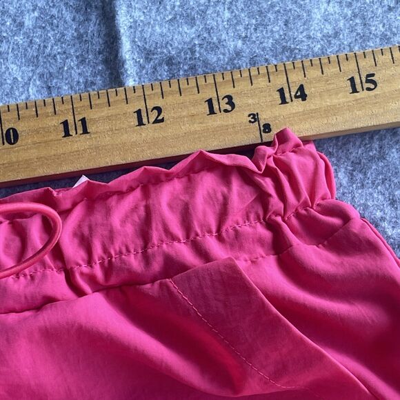 Nylon Pants Womens Small Pink Cinch Waist Gorpcore Casual Lightweight - Picture 7 of 10